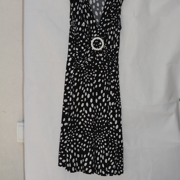 Frank Lyman Design PolkaDot Sequined  Jersey Dress S 10 - Picture 2 of 7